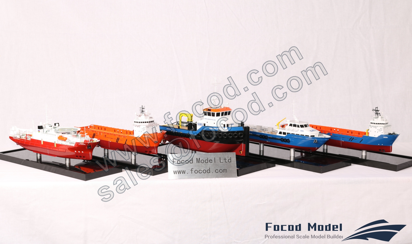 customized model of five 40cm ship models